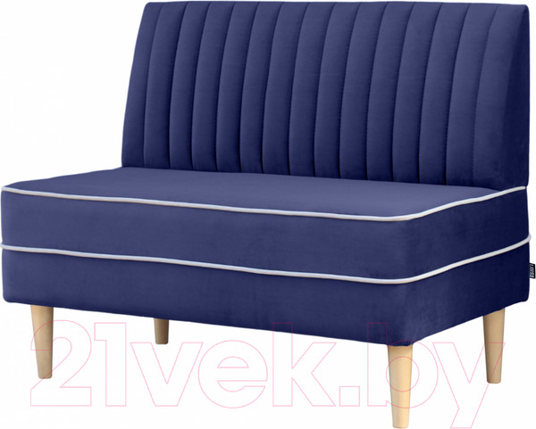 Изображение товара Диван Brioli Рони П двухместный 1м (V11/темно-синий)