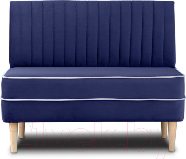 Изображение товара Диван Brioli Рони П двухместный 1м (V11/темно-синий)