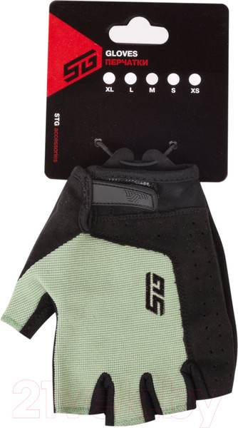 Изображение товара Велоперчатки STG Fit Skin / Х112266-M (M, зеленый/черный)