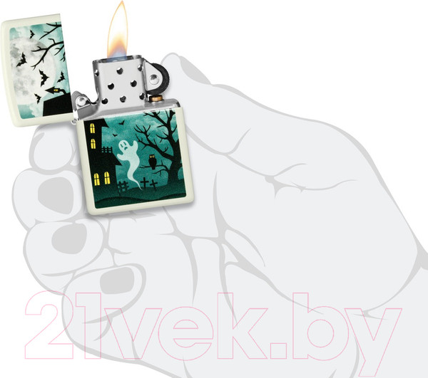 Изображение товара Зажигалка Zippo Spooky Design / 48727 (белый)