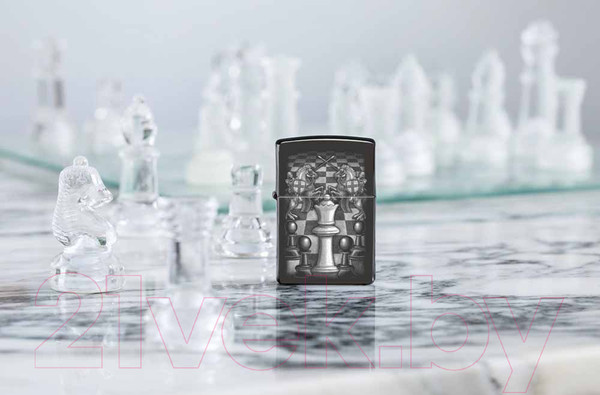 Изображение товара Зажигалка Zippo Chess Design / 48762 (черный)