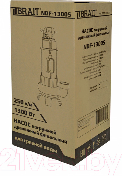 Изображение товара Дренажный насос Brait NDF-1300S