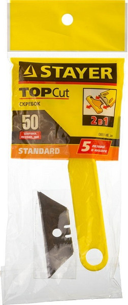 Изображение товара Скребок малярный Stayer + 5 лезвий 0851-H6_z01