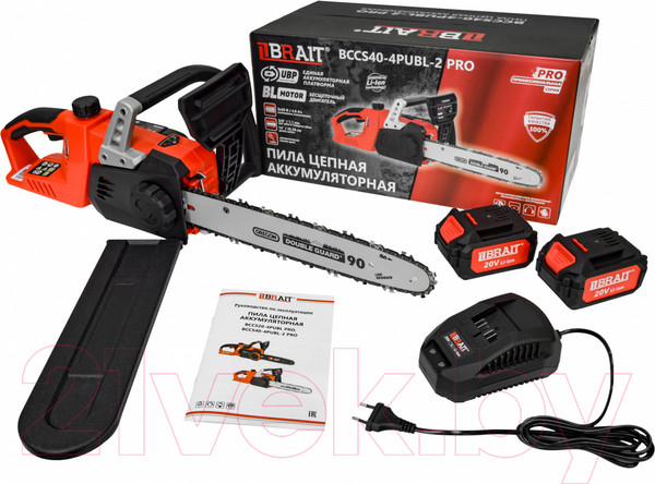 Изображение товара Пила цепная аккумуляторная Brait Аккумуляторная BCCS40-4PUBL-2 PRO