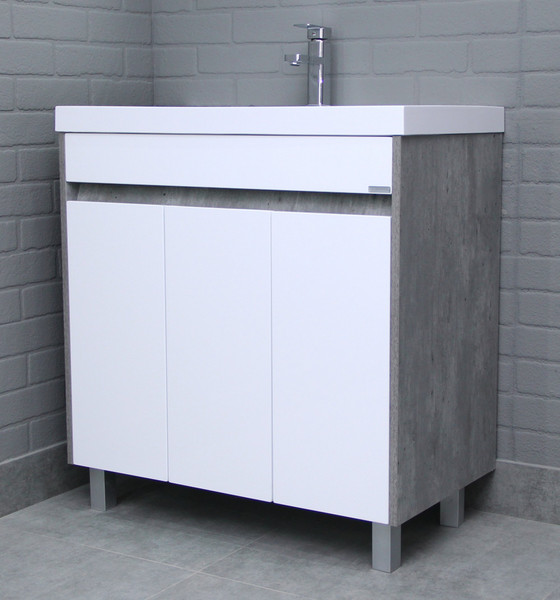 Изображение товара Тумба под умывальник Домино Classica 80 Karlo без ящика DK5311T (бетон)