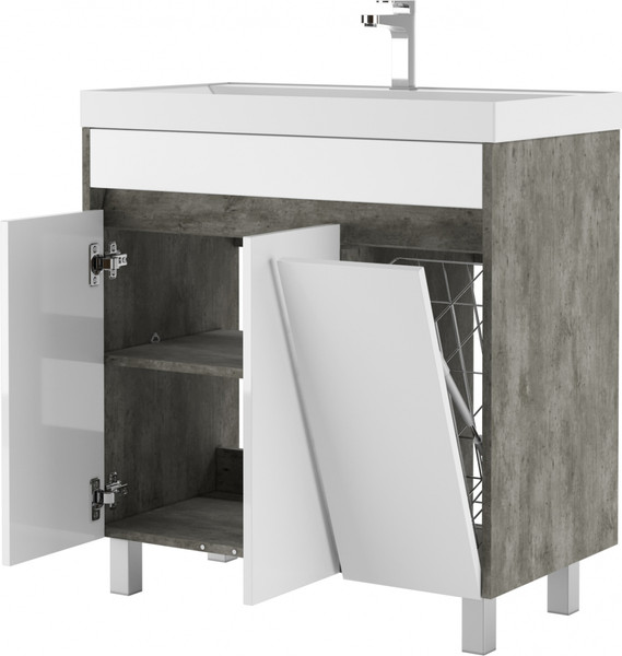 Изображение товара Тумба под умывальник Домино Classica 80 Karlo без ящика DK5311T (бетон)