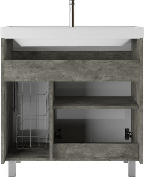 Изображение товара Тумба под умывальник Домино Classica 80 Karlo без ящика DK5311T (бетон)