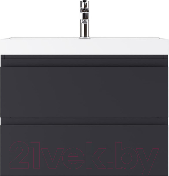 Изображение товара Тумба под умывальник Домино Classica 70 Graffo В2 (графит матовый)