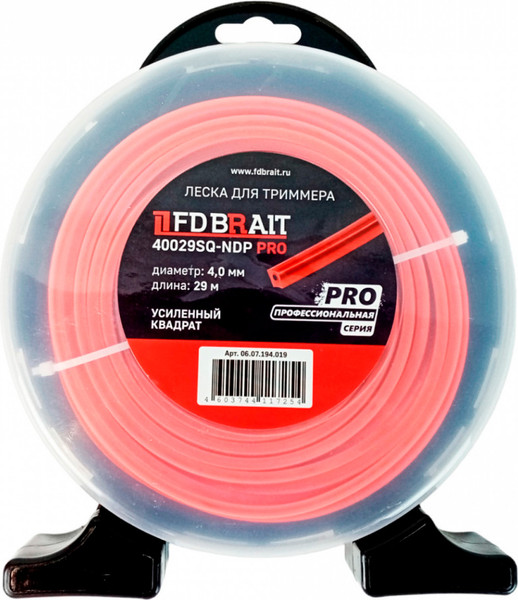Изображение товара Леска для триммера Brait BR 4.0x29 40029 SQ-NDP PRO