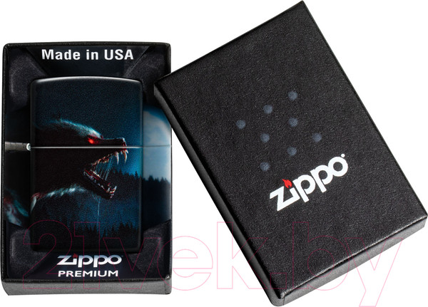 Изображение товара Зажигалка Zippo Horror Wolf / 48923 (черный)