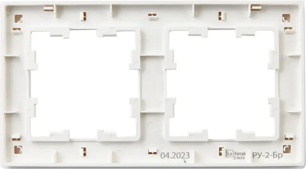 Изображение товара Рамка для выключателей и розеток IEK Brite BR-M22-51-K01 (белый рифленый)