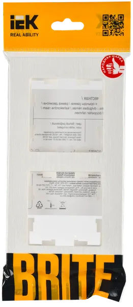 Изображение товара Рамка для выключателей и розеток IEK Brite BR-M22-51-K01 (белый рифленый)