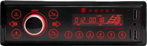 Изображение товара Автомагнитола Урал Молот АРС-МТ 333К 1DIN