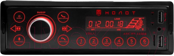 Изображение товара Автомагнитола Урал Молот АРС-МТ 333К 1DIN