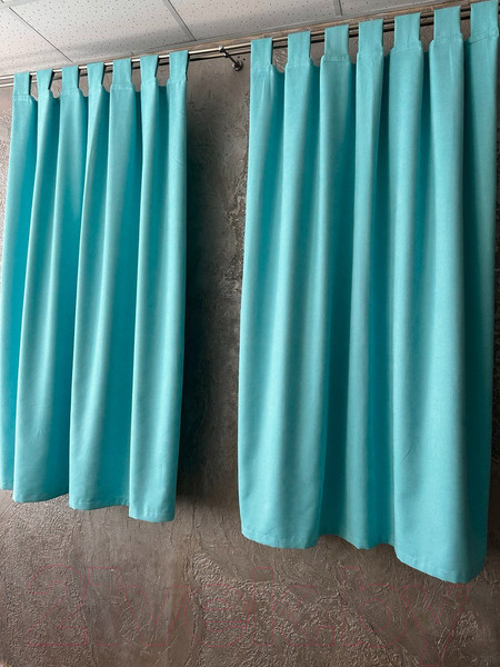 Изображение товара Комплект штор Ника Зварико 777175-2-12482 130x175 (2шт, бирюзово-голубой)