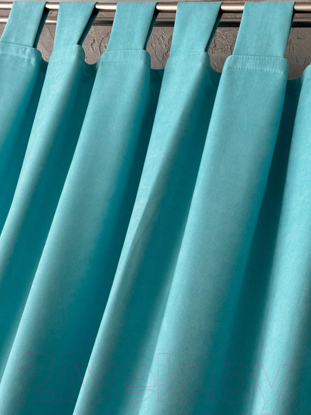 Изображение товара Комплект штор Ника Зварико 777175-2-12482 130x175 (2шт, бирюзово-голубой)