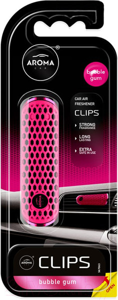 Изображение товара Ароматизатор автомобильный Aroma Car Clips Bubble Gum