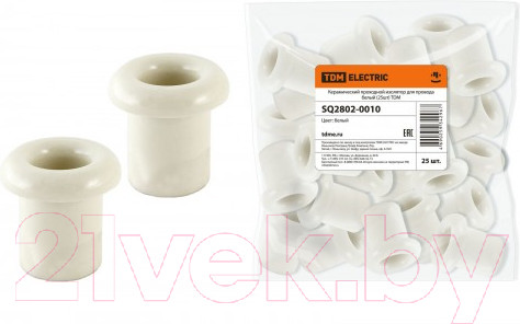 Изображение товара Декоративный изолятор TDM SQ2802-0010 (25шт, белый)