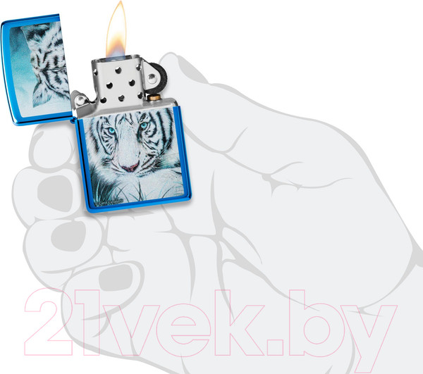 Изображение товара Зажигалка Zippo White Tiger / 48951 (синий)
