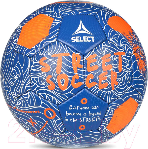Изображение товара Футбольный мяч Select Street Soccer / 0955265226 (размер 4.5, синий/оранжевый)