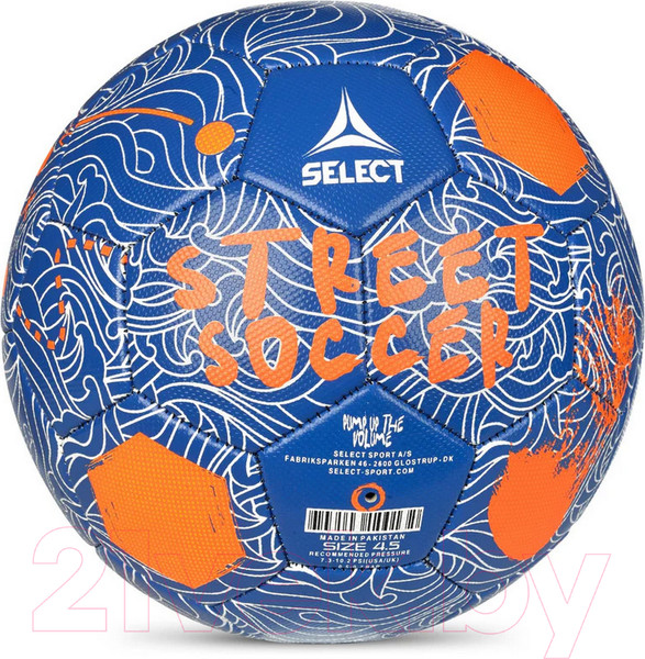 Изображение товара Футбольный мяч Select Street Soccer / 0955265226 (размер 4.5, синий/оранжевый)