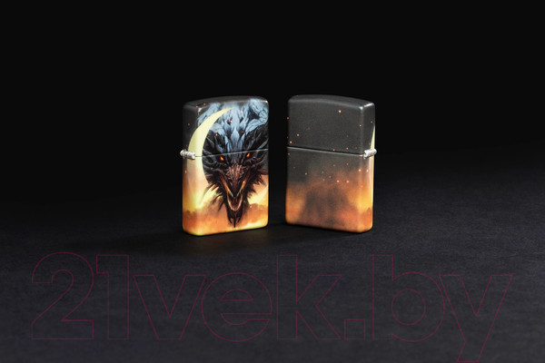 Изображение товара Зажигалка Zippo Dragon Design / 48934 (черный)