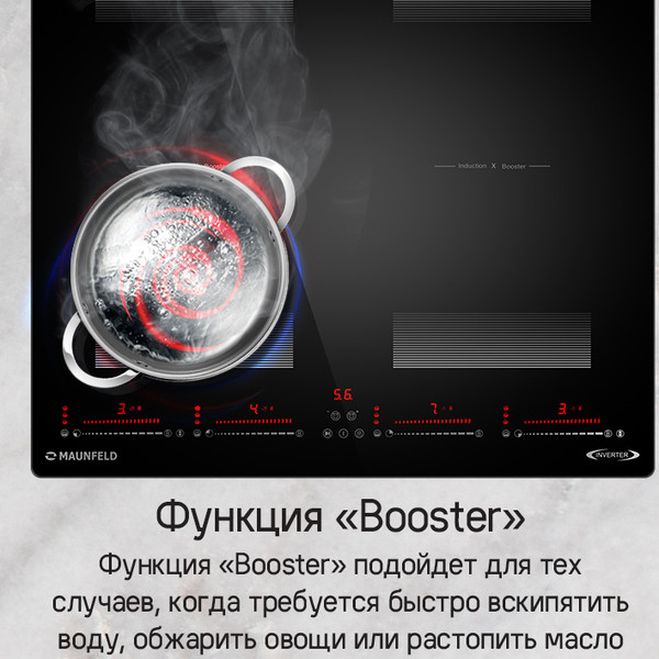 Изображение товара Индукционная варочная панель Maunfeld CVI594SF2BKD Inverter