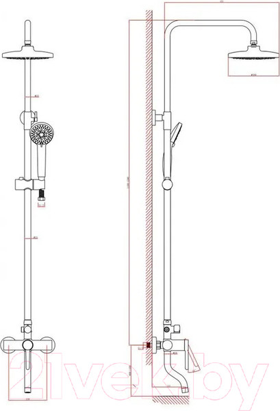 Изображение товара Душевая система со смесителем A-Five А5-0537