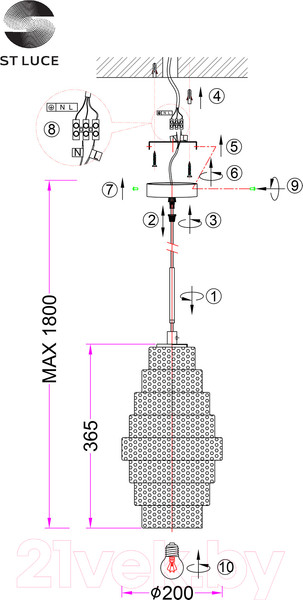 Изображение товара Потолочный светильник ST Luce SL1001.103.01 