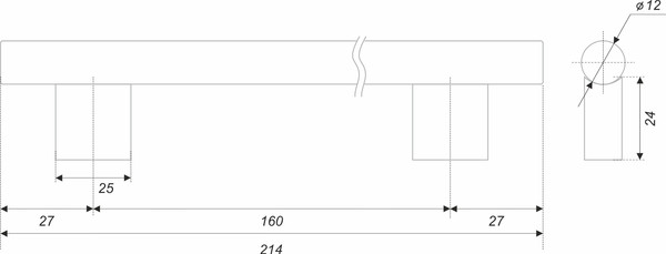 Изображение товара Ручка для мебели Boyard RS325MBSN.5/160