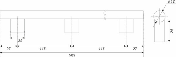 Изображение товара Ручка для мебели Boyard RS325MBSN.5/896