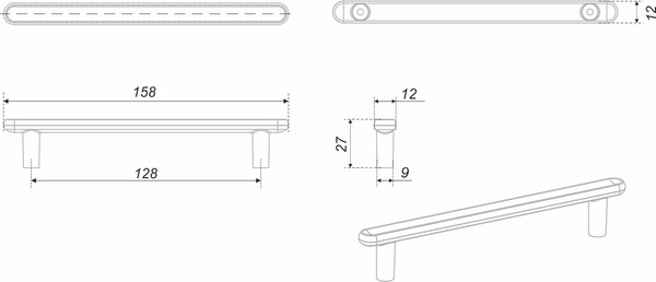 Изображение товара Ручка для мебели Boyard RS330MBSN.4/128