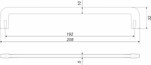 Изображение товара Ручка для мебели Boyard RS331BL.4/192