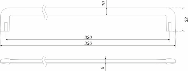 Изображение товара Ручка для мебели Boyard RS331MBSN.4/320