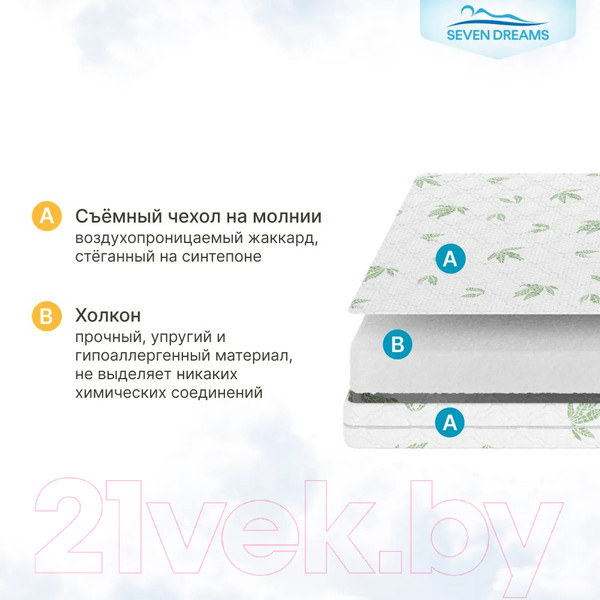 Изображение товара Матрас в кроватку Seven Dreams Classic Hollcon 415179 (60x120)