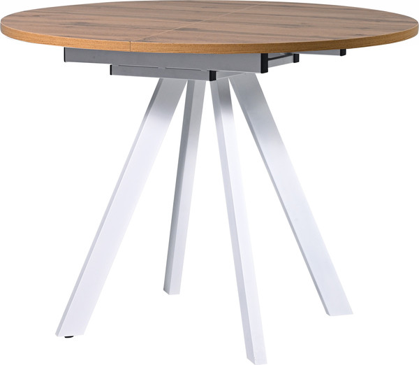 Изображение товара Обеденный стол Мир стульев Саен 27 100x100/30 (дуб вотан 2052/белый муар)