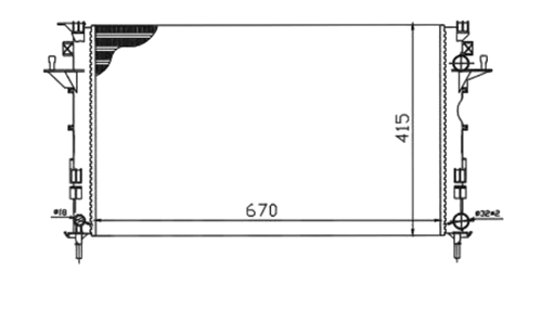 Изображение товара Радиатор системы охлаждения Loro 042-017-0026