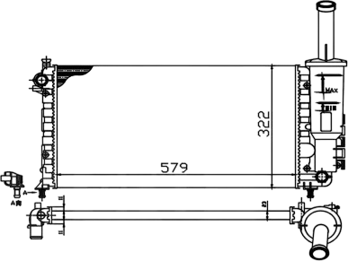 Изображение товара Радиатор системы охлаждения Loro 016-017-0026