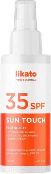 Изображение товара Крем солнцезащитный Likato Professional Крем-флюид для лица и тела с SPF 35 (100мл)