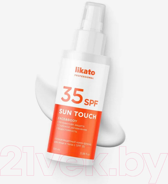 Изображение товара Крем солнцезащитный Likato Professional Крем-флюид для лица и тела с SPF 35 (100мл)
