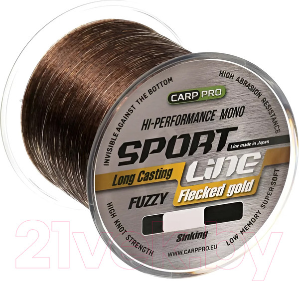 Изображение товара Леска монофильная Carp Pro Sport Line Flecked Gold 300м / CP2303-0351 (0.351мм)