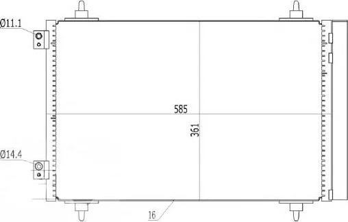 Изображение товара Радиатор кондиционера Loro 016-016-0024