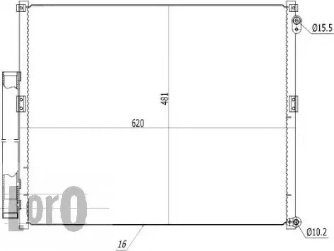 Изображение товара Радиатор кондиционера Loro 051-016-0022