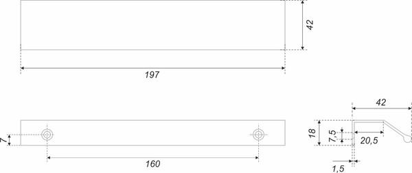 Изображение товара Ручка для мебели Boyard RT112RCHMP.1/160/200
