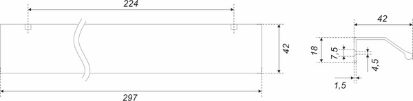 Изображение товара Ручка для мебели Boyard RT112RCHMP.1/224/300