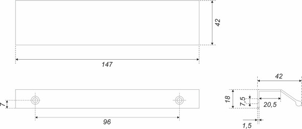 Изображение товара Ручка для мебели Boyard RT112RCHMP.1/96/150