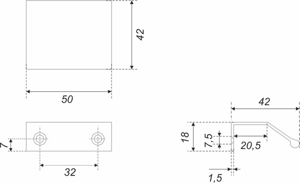 Изображение товара Ручка для мебели Boyard RT112SC.1/32