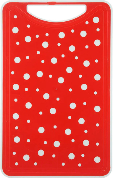 Изображение товара Разделочная доска Альтернатива Горошек / М3572 (белый/красный)