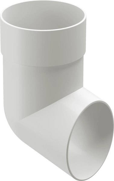 Изображение товара Колено трубы водосточной Docke Dacha / PVAM-1107 (80мм, белый)