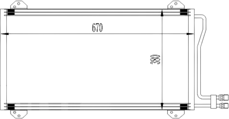 Изображение товара Радиатор кондиционера Loro 054-016-0002